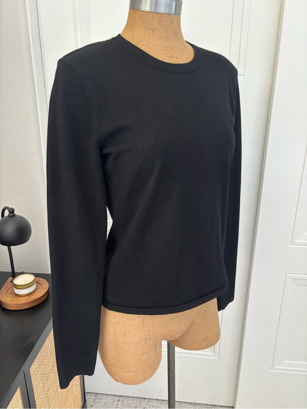Aritzia Black Long Sleeved Sweater-like Top
